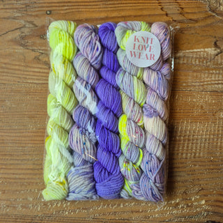 Sock kit DK - Purple & Yellows
