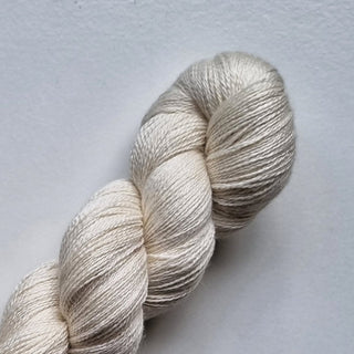 Alpaca Cashmere Lace - Ufarvet hvid